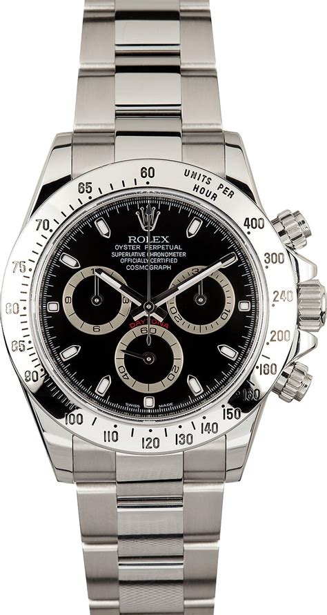 rolex daytona black dial|rolex daytona 116520 40 mm.